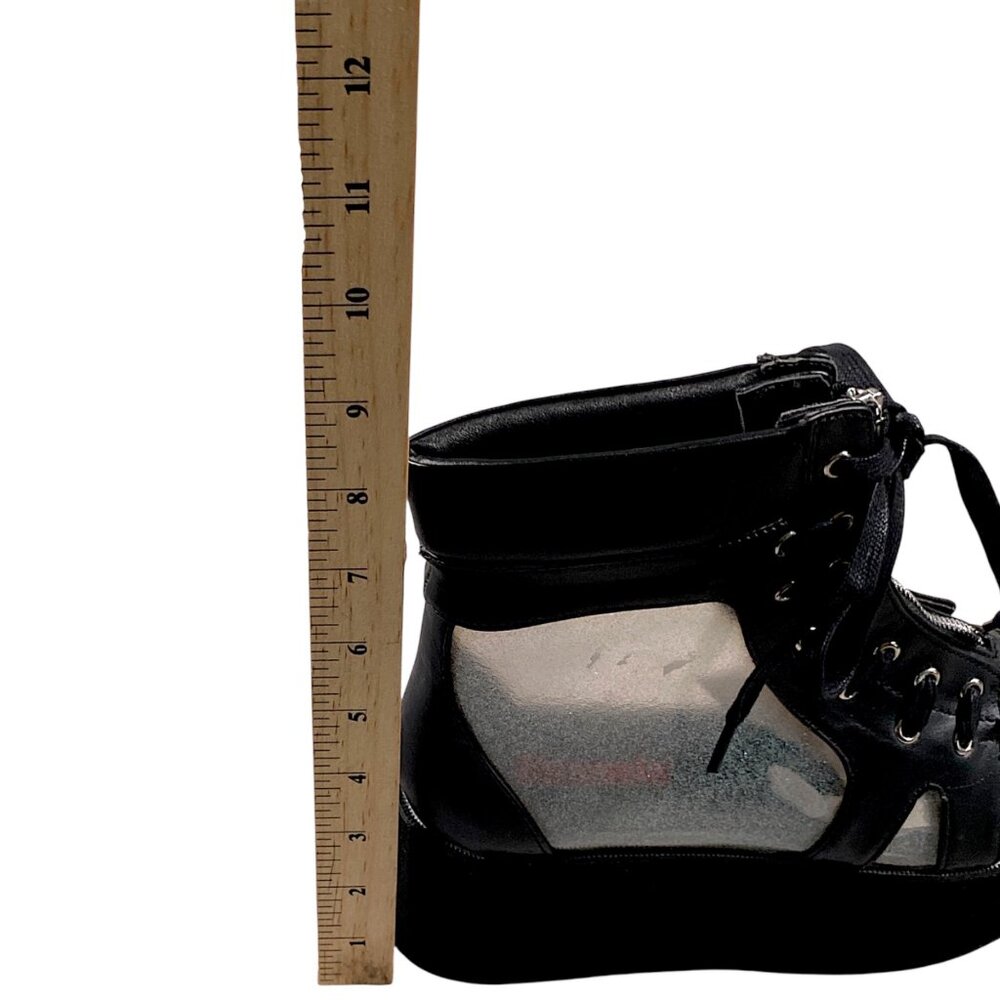 Demonia Boots Womens 7 Platform Holographic Whimsigoth Witch Punk Rave GRIP-102 - Picture 14 of 16
